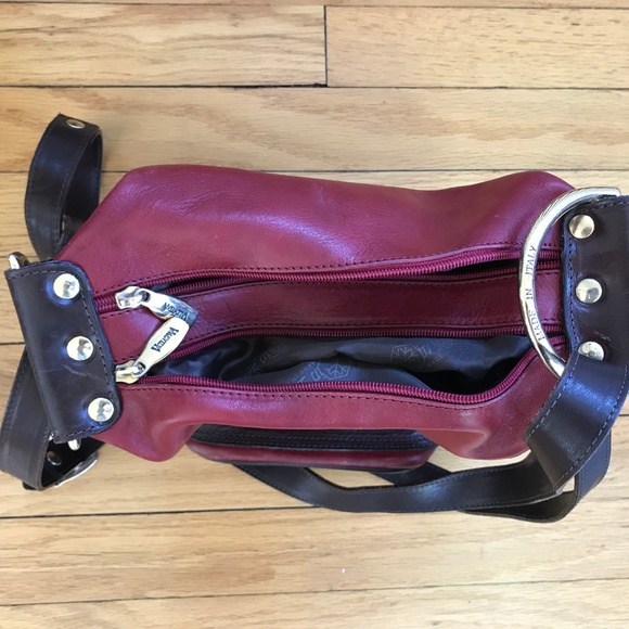 Maroon/Brown Valentina Crossbody Shoulder Purse - Picture 4 of 6